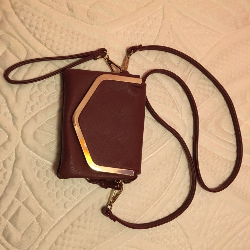 Burgundy red crossbody purse- Charming Charlie